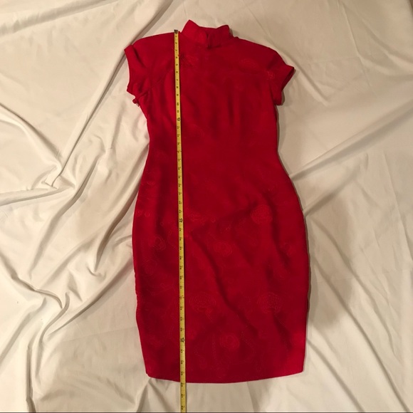 Authentics Chinese Silk Dress Red Beautiful US 8 - Picture 9 of 16